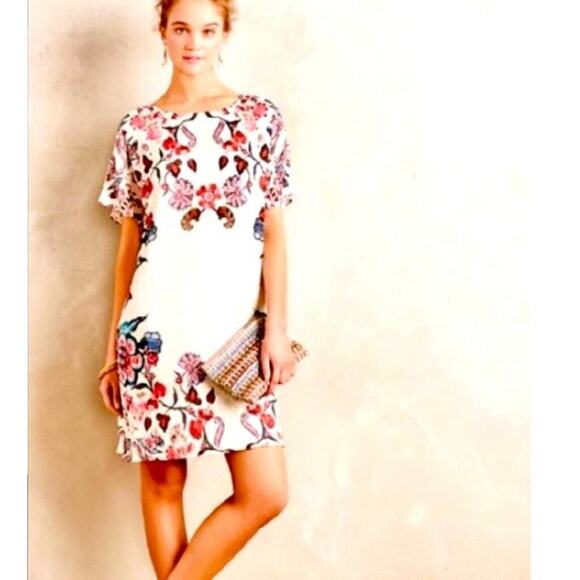 Anthropologie Dresses & Skirts - Anthropologie Kavita Bhartia Nami floral short sleeve Shift Dress Size small